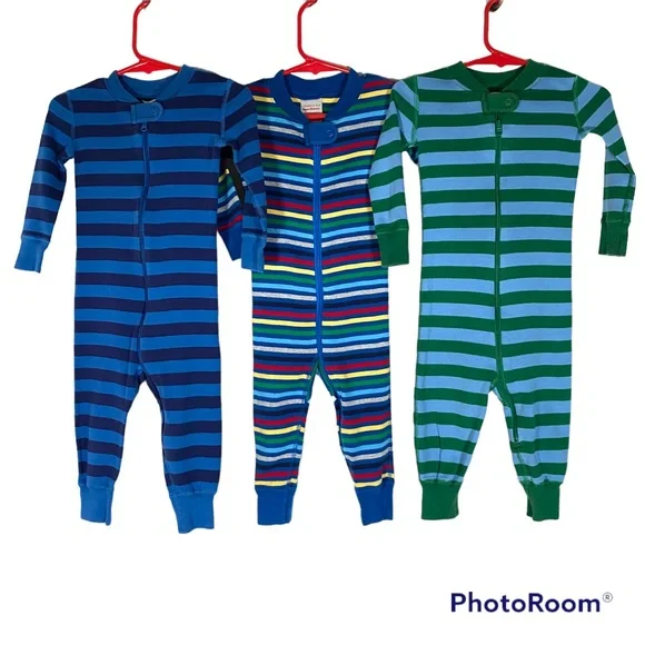 HANNA ANDERSSON Lot Of 3 One Pièce Jammies 75 (12-18mos) - Picture 1 of 11
